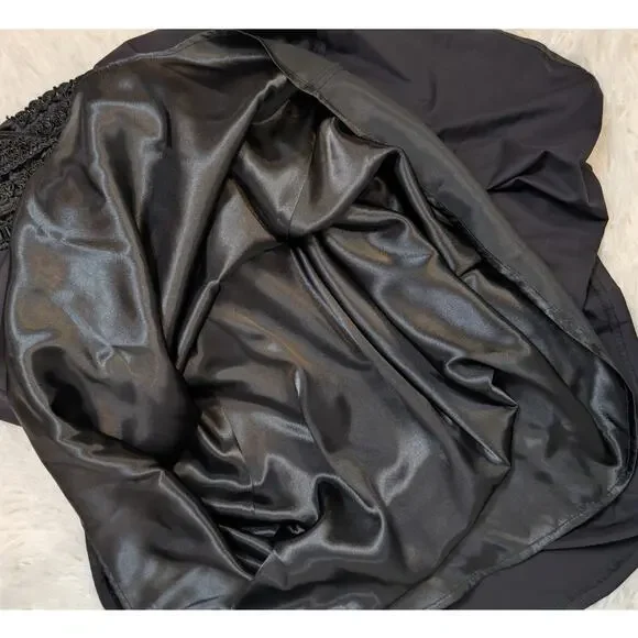 White House Black Market Black Halter Dress Lace Waist Size 4 - Picture 10 of 16